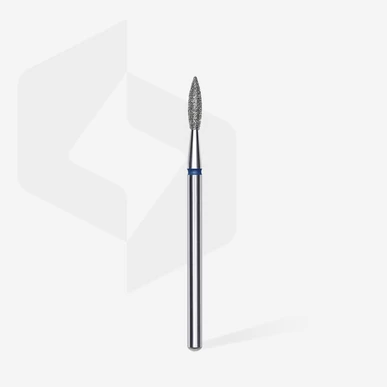 Capăt de freză/bit STALEKS diamantat flacără ascuțită albastru │EXPERT