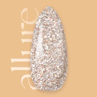 Ojă semipermanentă premium cu sclipici auriu allure G002
